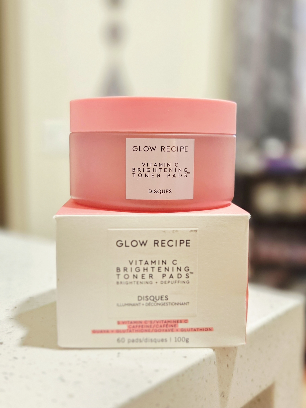 Glow Recipe Vitamin C Brightening Toner Pads — 60 Pads